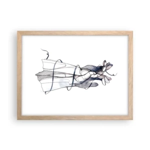 Poster în ramă de stejar deschis - Un studiu al atingerii - 40x30 cm
