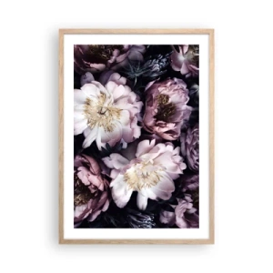 Poster în ramă de stejar deschis - Buchet în stil vechi - 50x70 cm