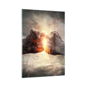Tablou pe sticlă - Ridică-te pentru a lupta - 50x70 cm
