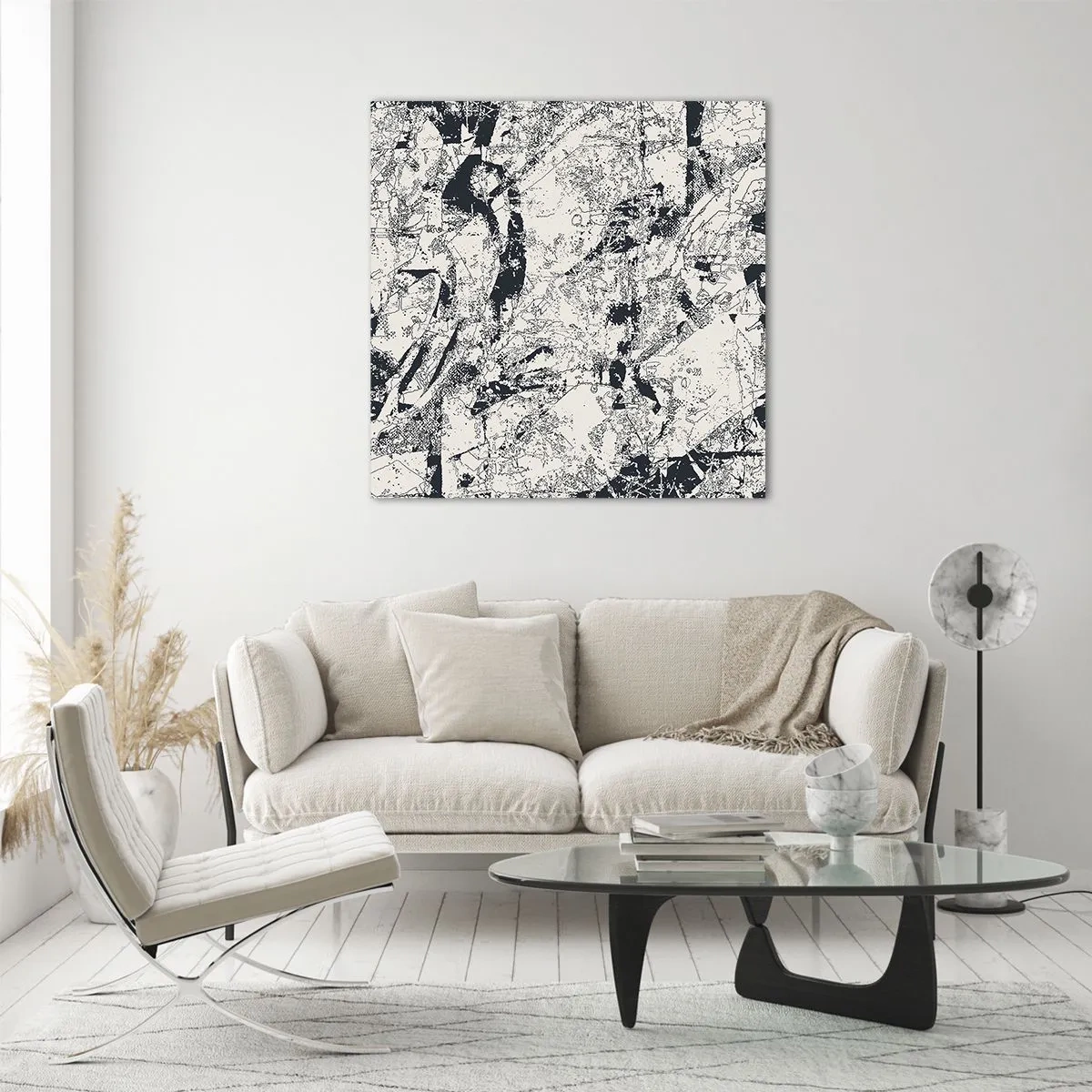 Tablou pe sticlă - Întrepătrunderea contrariilor - 30x30 cm