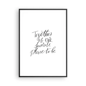 Poster în ramă neagră - O simți și tu? - 70x100 cm
