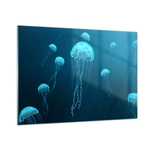 Tablou pe sticlă - Dansul oceanic - 100x70 cm
