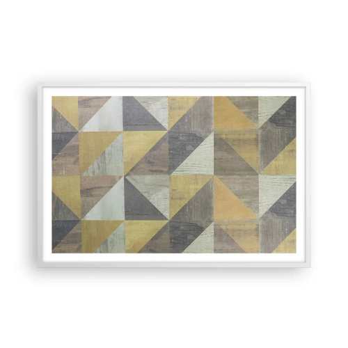 Poster în ramă albă - La unghiul triunghiului - 91x61 cm