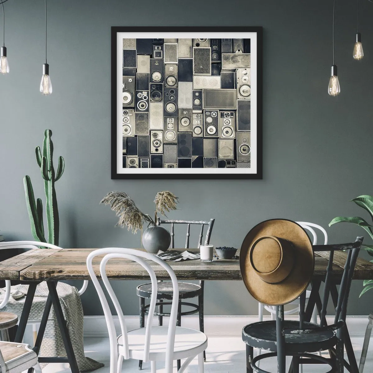 Poster în ramă neagră - Și totul este în regulă - 60x60 cm