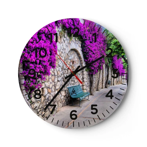 Ceas de perete - Ceas pe sticlă - Să ne întâlnim cât mai curând posibil - 30x30 cm