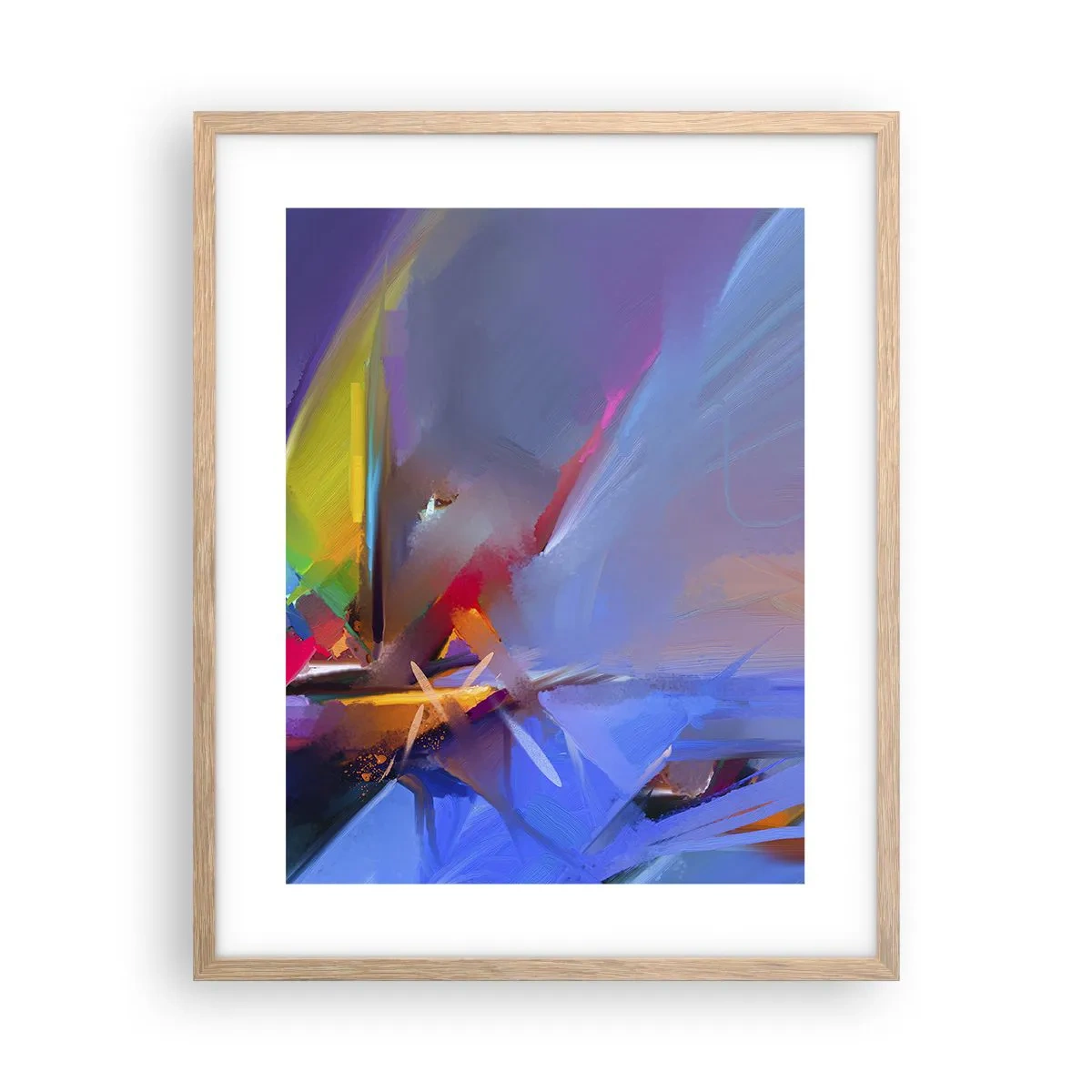 Poster în ramă de stejar deschis - Iute ca o pasăre - 40x50 cm