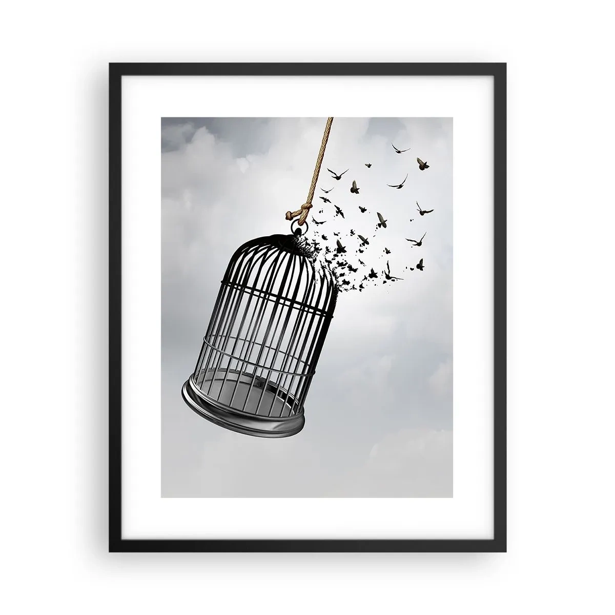 Poster în ramă neagră - Credință...Speranță...Libertate! - 40x50 cm