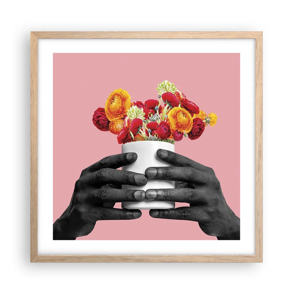 Poster în ramă de stejar deschis - Apoteoza vieții - 50x50 cm