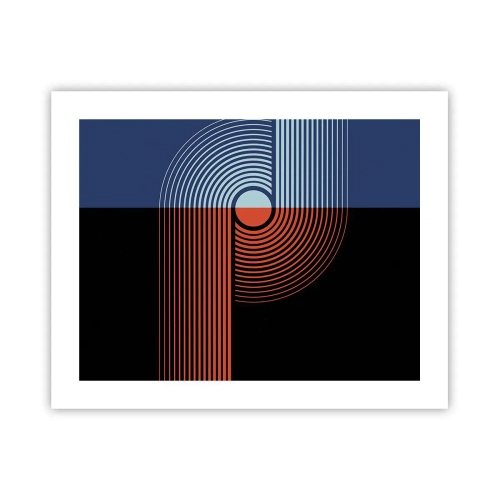 Poster - Într-o îmbrăţişare geometrică - 50x40 cm
