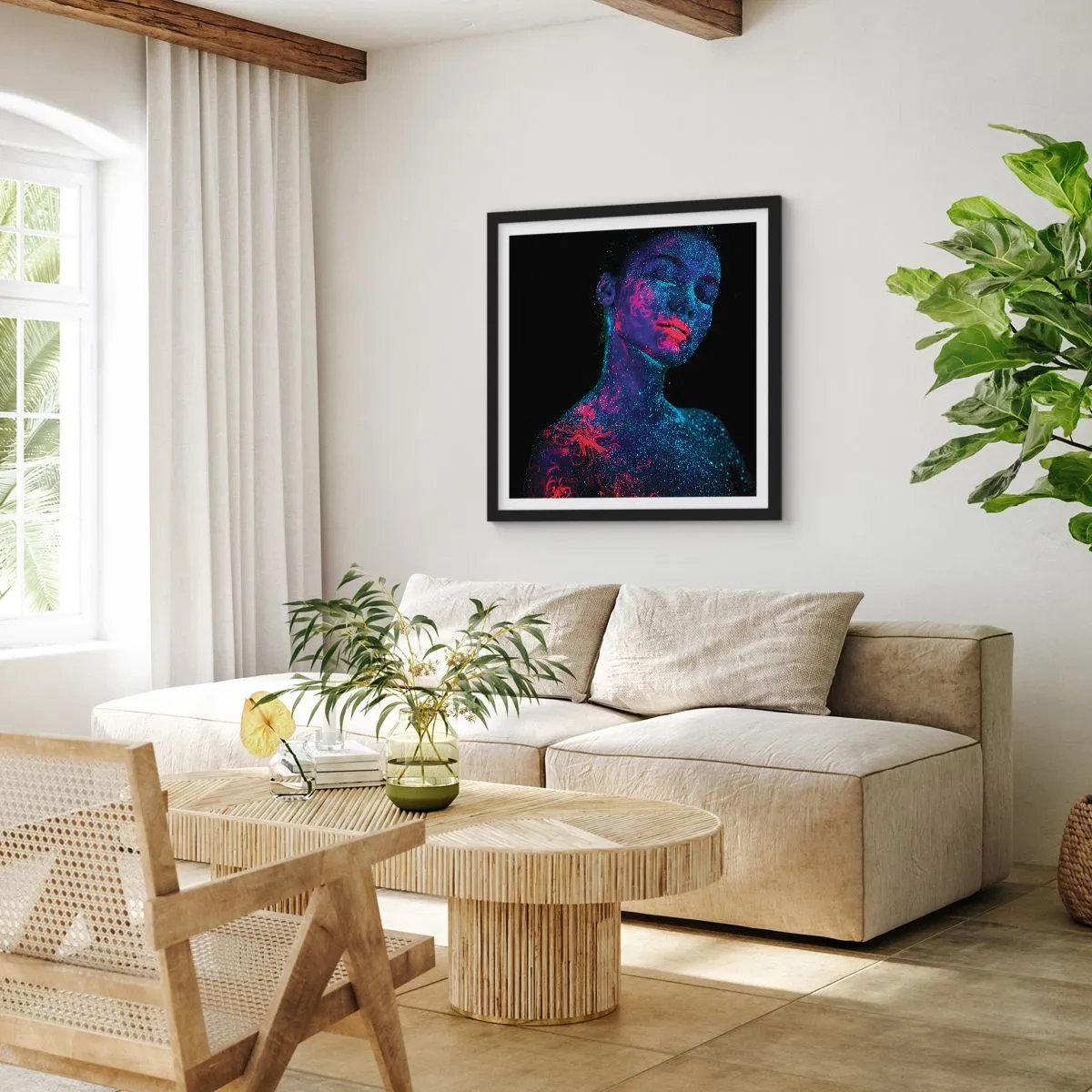 Poster în ramă neagră - În praf de stele - 30x30 cm