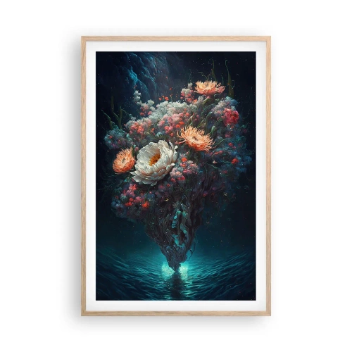 Poster în ramă de stejar deschis - Grădină ciudată - 61x91 cm