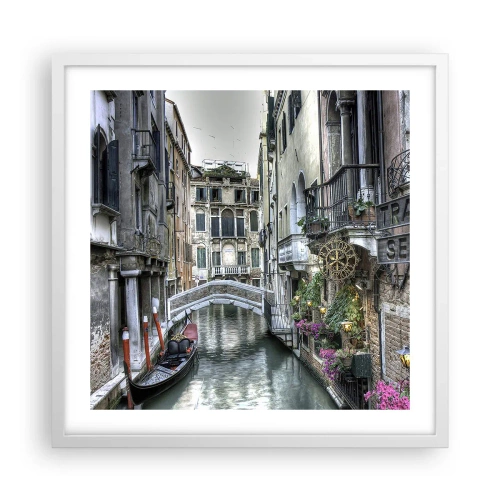 Poster în ramă albă - Timp de secole în reverie tăcută - 50x50 cm