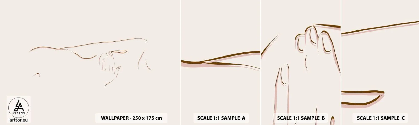 Mostră tapet autocolant Deluxe Sticker - Forma dorinței - Abstracția, Grafică, Bucată - 100x30 cm