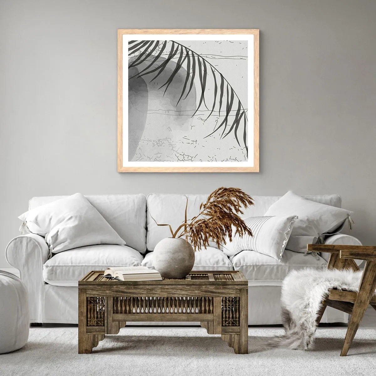 Poster în ramă de stejar deschis - Exotismul subtil al naturii - 40x40 cm