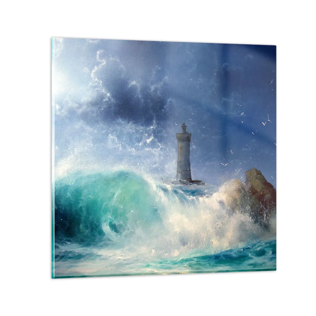 Tablou pe sticlă - La veghe împotriva elementelor - 70x70 cm