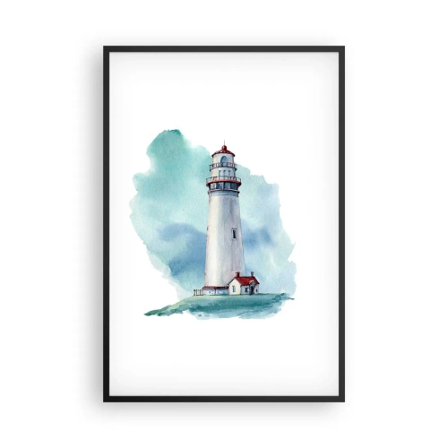 Poster în ramă neagră - Sora blândă a albastrului - 61x91 cm