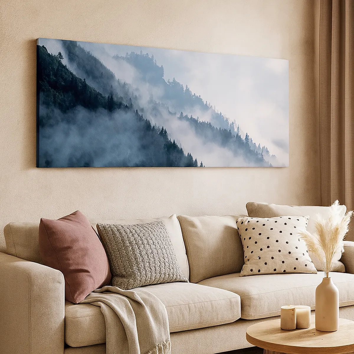 Tablou pe pânză - Misticul munților - 30x30 cm