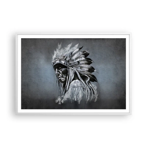 Poster în ramă albă - Înapoi la rădăcini - 100x70 cm