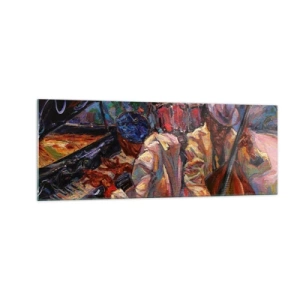 Tablou pe sticlă - Într-un ritm - 140x50 cm
