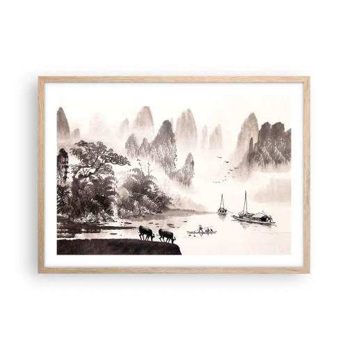 Poster în ramă de stejar deschis - Viața exotică de zi cu zi a Estului - 70x50 cm