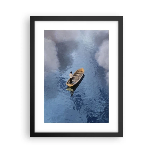 Poster în ramă neagră - Viață - călătorie - necunoscut - 30x40 cm