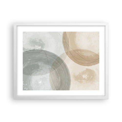 Poster în ramă albă - Întrepătrunderea lumilor - 50x40 cm