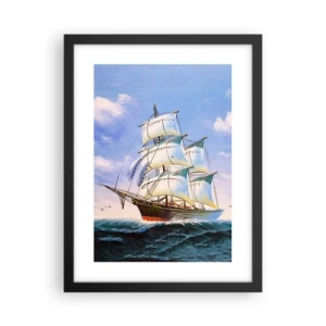 Poster în ramă neagră - Cu mândrie în vânt - 30x40 cm