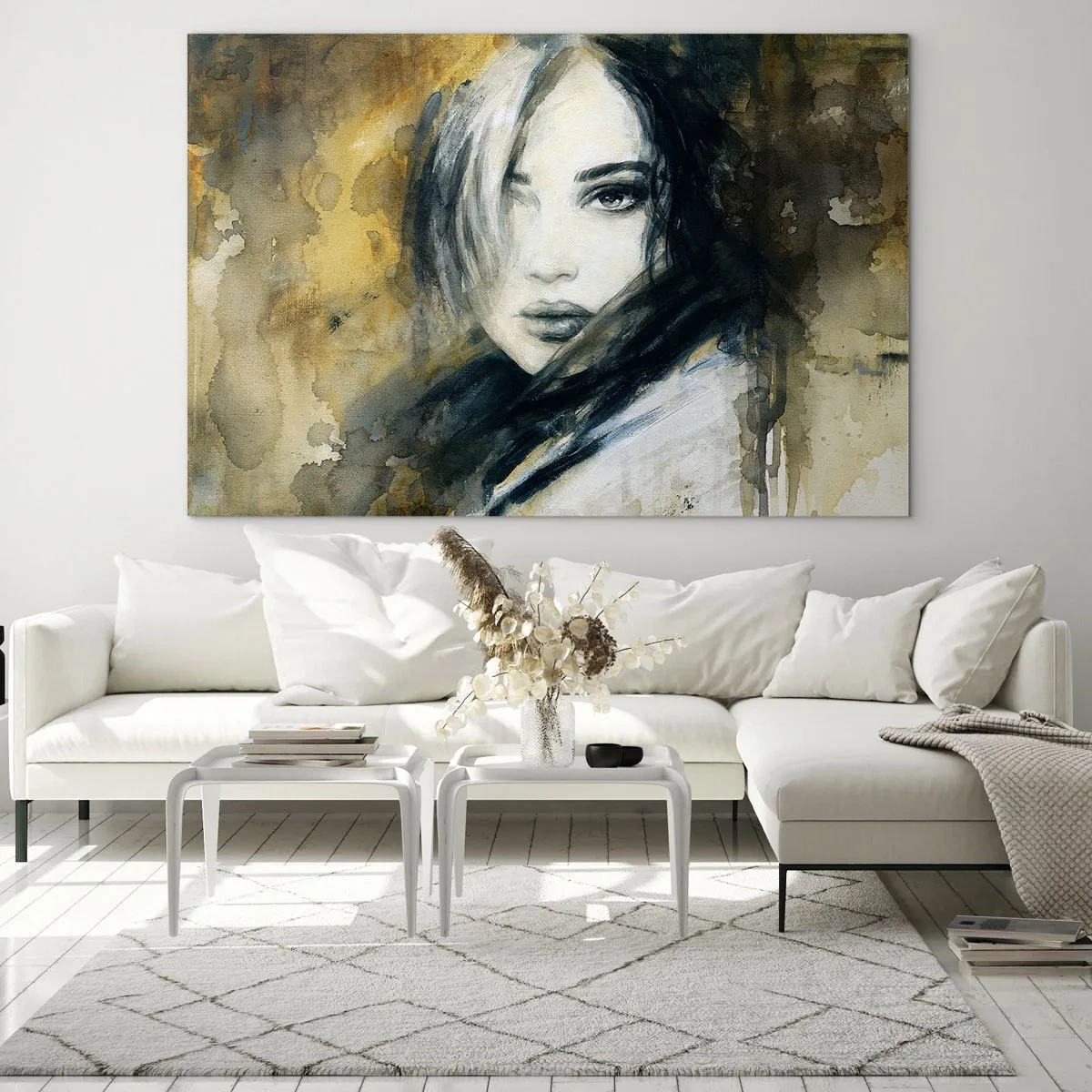 Tablou pe sticlă - Mai inocentă sau mai senzuală? - 100x70 cm