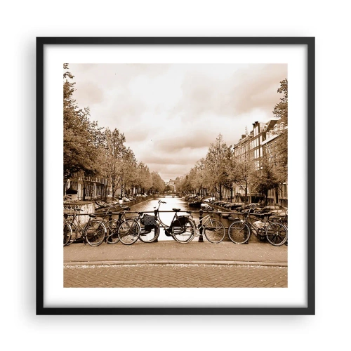 Poster în ramă neagră - Atmosfera olandeză - 50x50 cm
