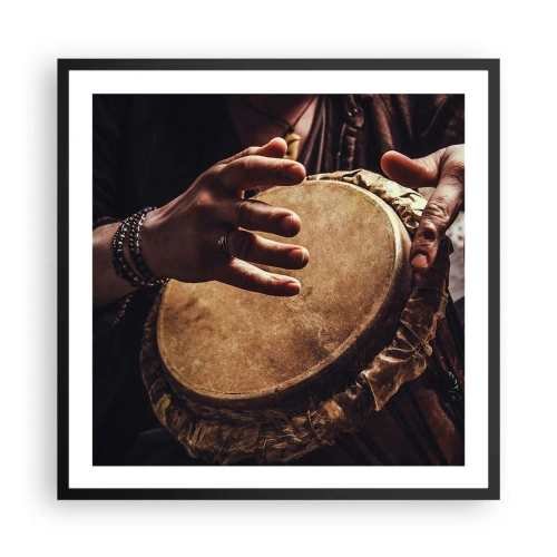 Poster în ramă neagră - În ritmul inimii - 60x60 cm