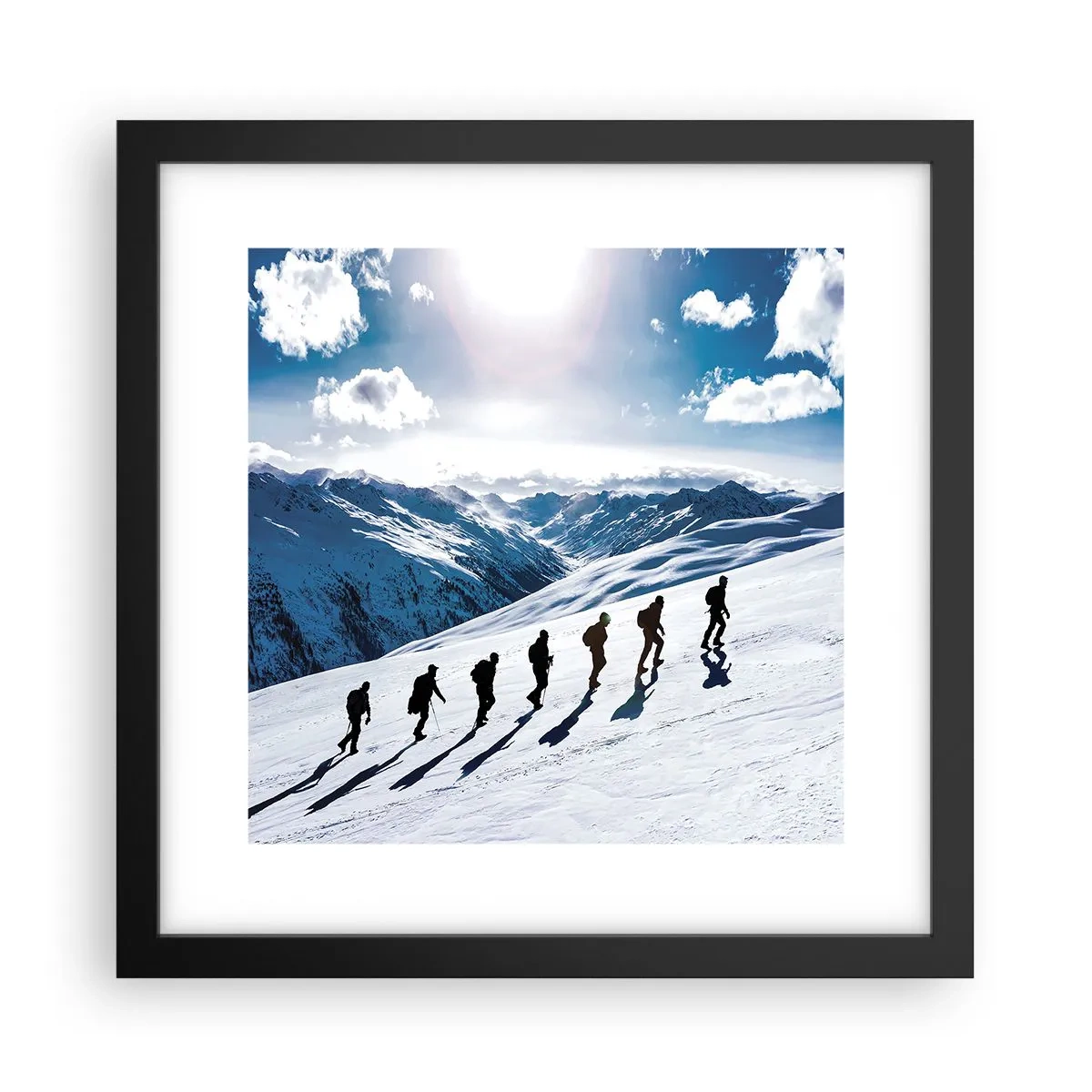 Poster în ramă neagră - Echipa câștigătoare - 30x30 cm