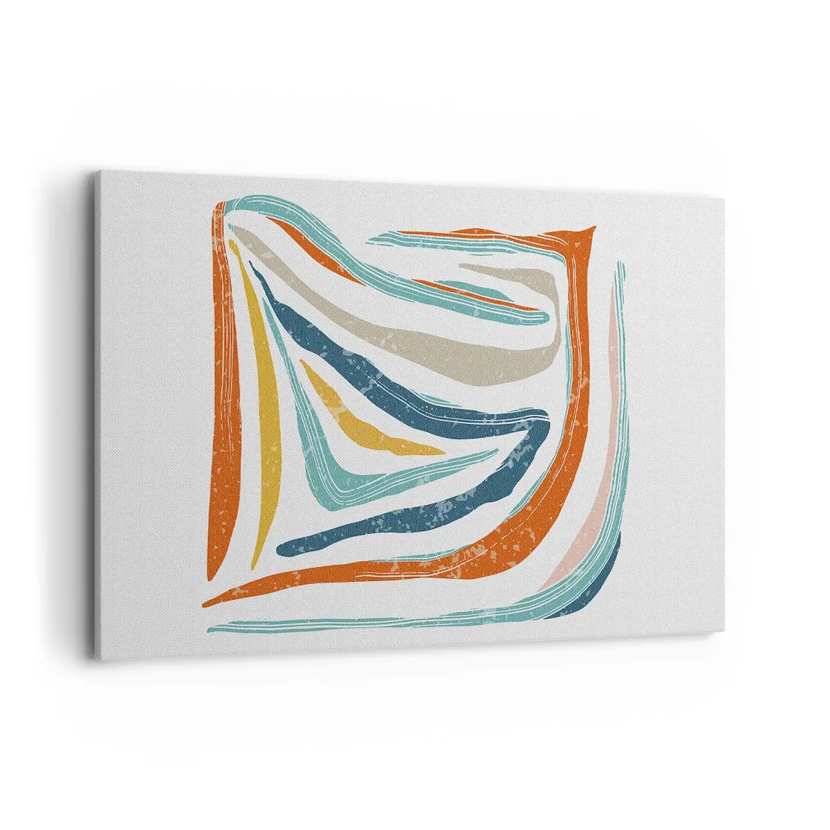 Tablou pe pânză - Abstracție prietenoasă și zâmbitoare - 120x80 cm