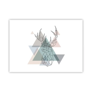 Poster - Într-o pădure geometrică - 70x50 cm