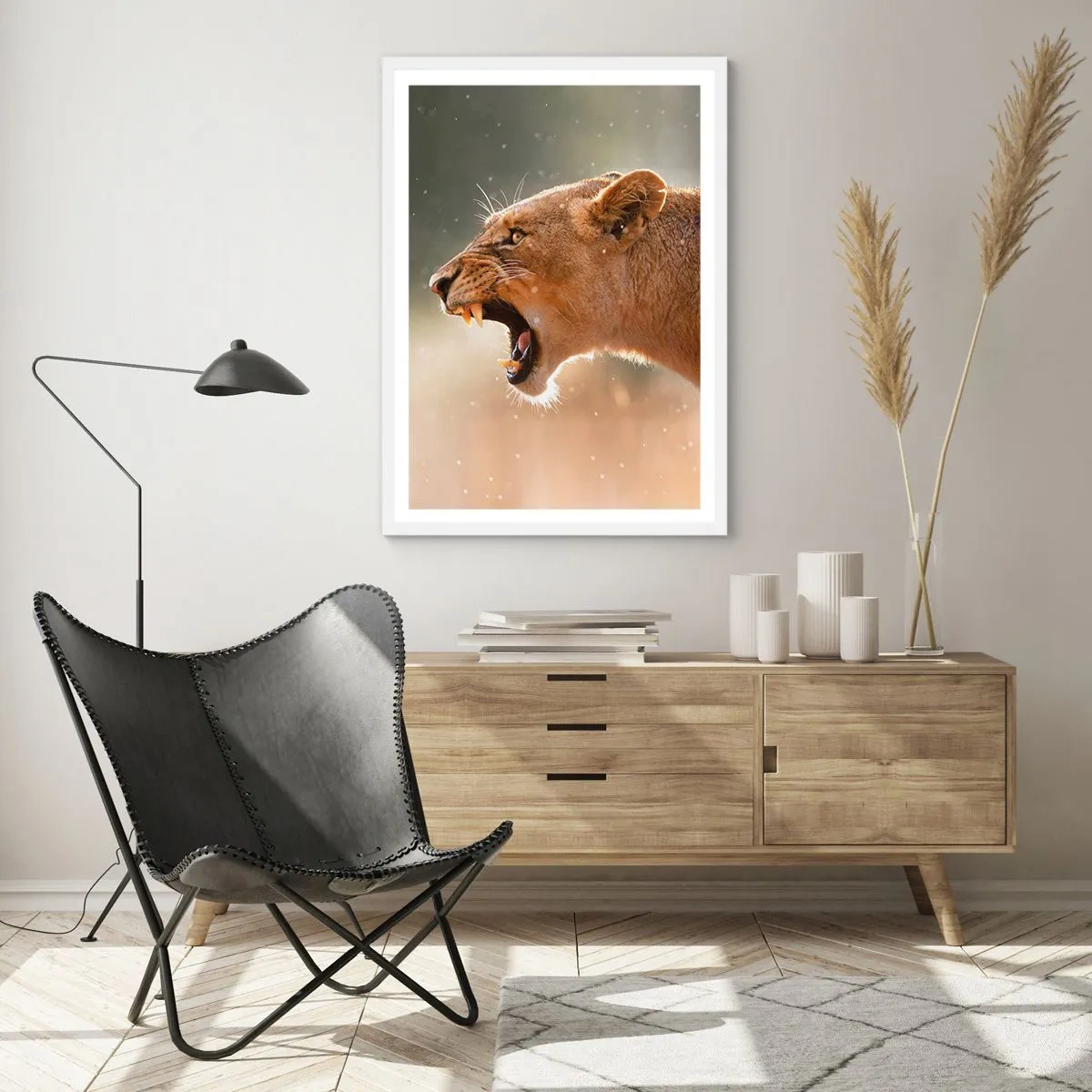 Poster în ramă albă - Încearcă să nu asculți - 30x40 cm