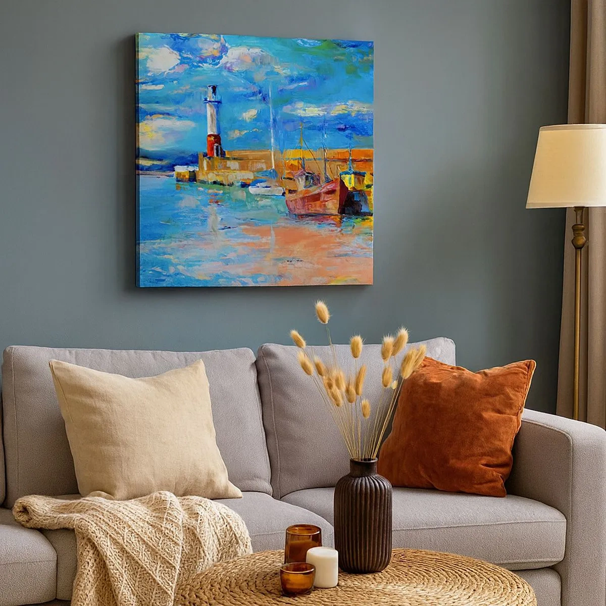 Tablou pe pânză - După-amiază în golful de curcubeu - 30x30 cm