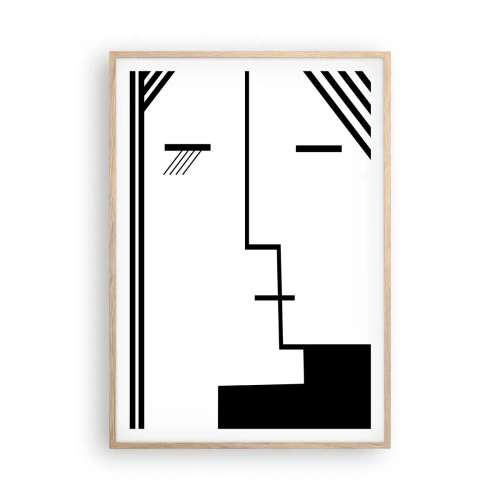 Poster în ramă de stejar deschis - Doar un sărut - 70x100 cm
