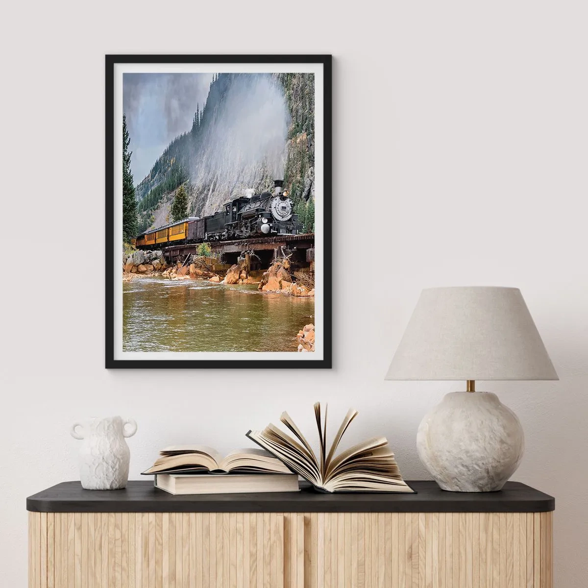Poster în ramă neagră - Și încotro? Unde? - 61x91 cm