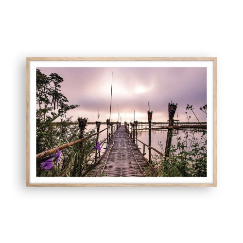 Poster în ramă de stejar deschis - Pacea și liniștea Asiei - 91x61 cm