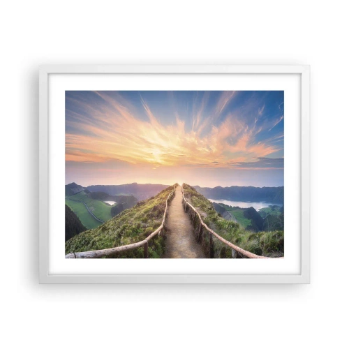 Poster în ramă albă - Aproape de cer - 50x40 cm