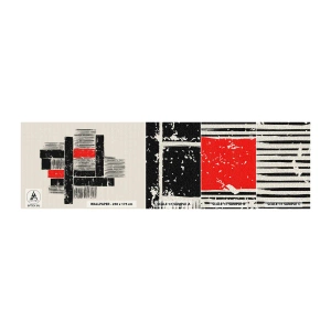 Mostră tapet autocolant Deluxe Sticker - Roșu și negru - Abstracția, Artă Modernă, Industrial - 100x30 cm