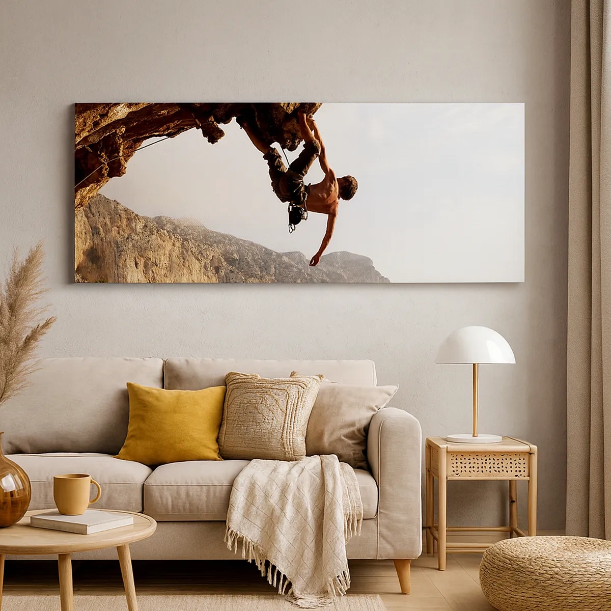 Tablou pe pânză - Lumea s-a micșorat într-un pumn pe un afloriment de bolovani - 30x30 cm