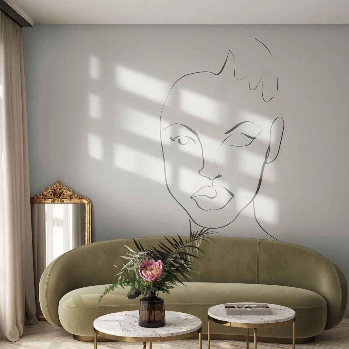 Tapet Premium Canvas - Schiță de senzualitate - Femeie, Grafică, Bucată - 350x256 cm