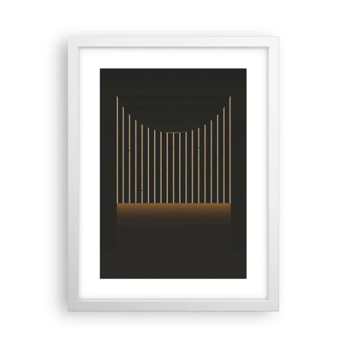 Poster în ramă albă - Explorați întunericul - 30x40 cm