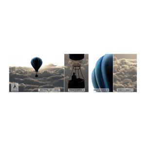 Mostră de Tapet Standard Eco - Rătăcitor deasupra norilor - Peisaj, Zborul cu balonul, Călătorii - 100x30 cm
