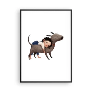 Poster în ramă neagră - Cei mai buni prieteni - 70x100 cm