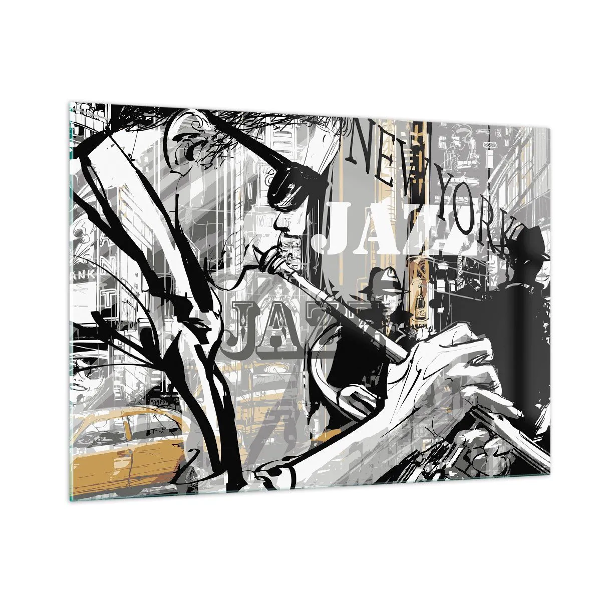 Tablou pe sticlă - În ritmul New York-ului - 100x70 cm