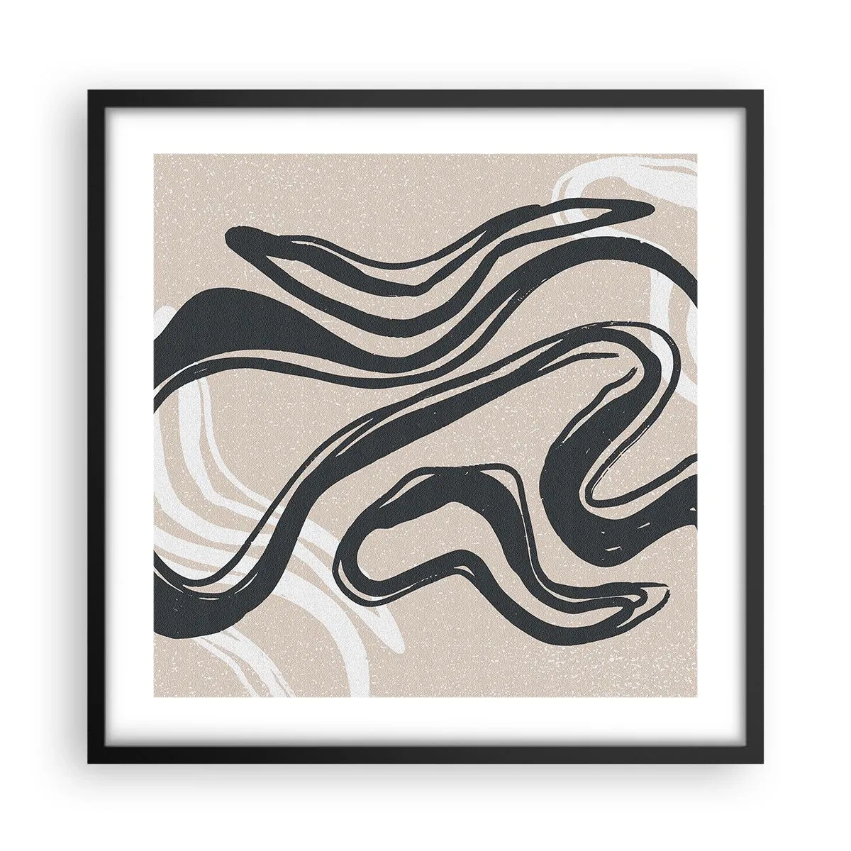 Poster în ramă neagră - Expresie multiplicată - 50x50 cm