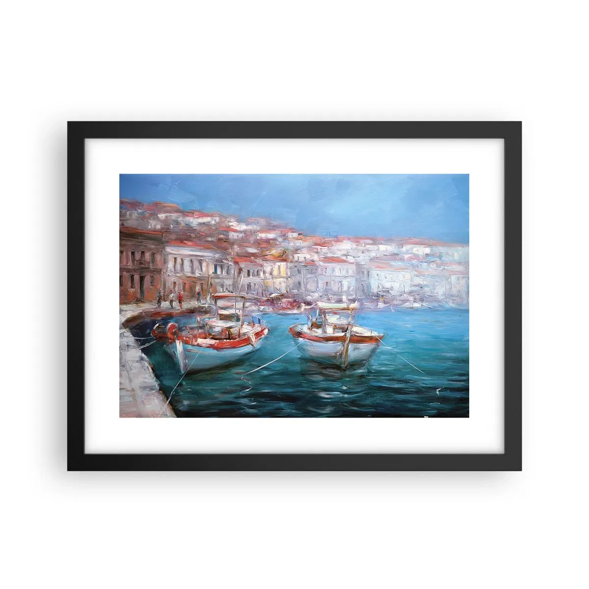 Poster în ramă neagră - Golful italian - 40x30 cm
