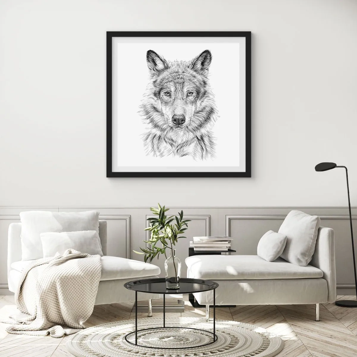 Poster în ramă neagră - Un lider înnăscut - 60x60 cm