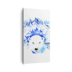 Tablou pe pânză - Regele Arcticii într-o coroană de gheață - 65x120 cm